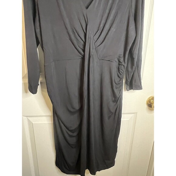 Colleen Lopez Back V-neck 3/4 Sleeve MIDI Dress Size XL NWOT - Picture 7 of 10